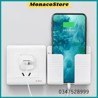 Kệ dán tường để điện thoại,điều khiển remote siêu tiện lợi - khay đựng điện thoại dán tường- MonacoStore
