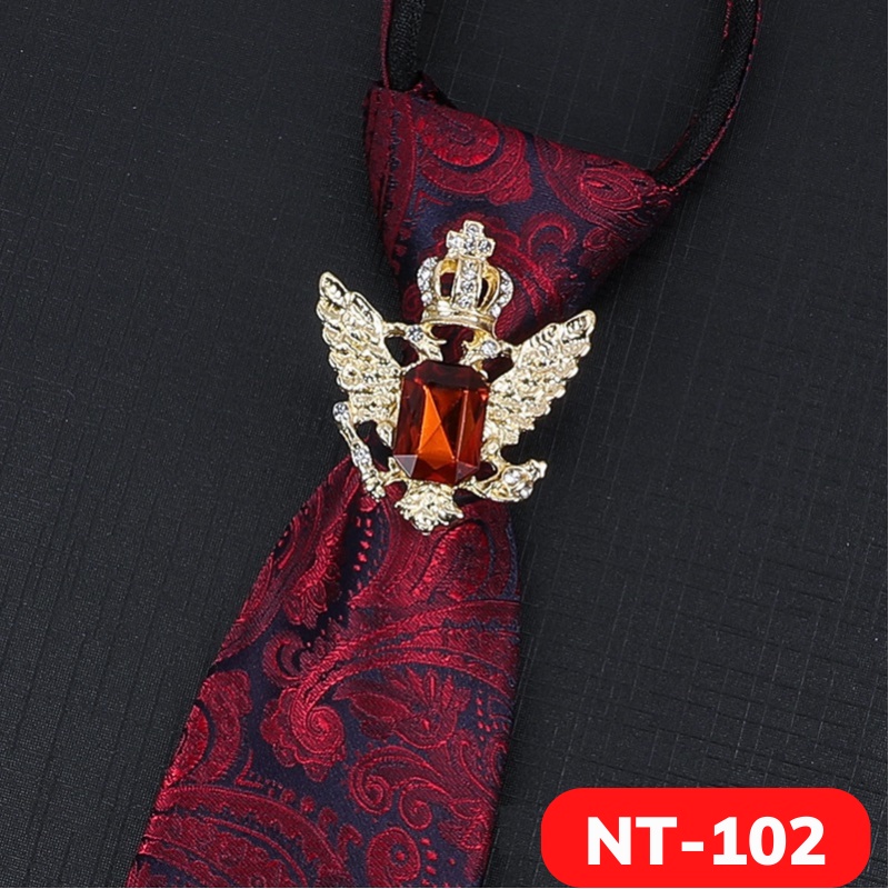 Nhẫn đeo cavat, phụ kiện trang trí cravat Nam, vòng tròn đeo cà vạt nhiều hình khác nhau (không kèm cavat)
