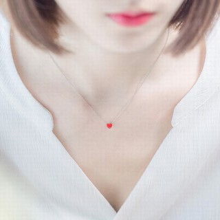 Bộ trang sức bạc Trái tim đỏ
