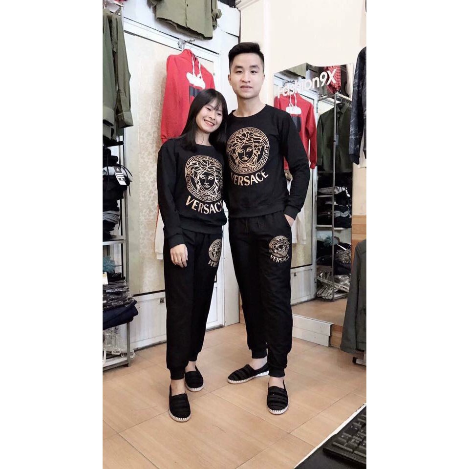 BỘ NỈ NAM VERSACE CHỮ 2SIZE M L .