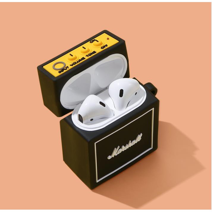 Vỏ Bảo Vệ Hộp Sạc Tai Nghe Không Dây Airpods 1 2 3 Pro Bằng Silicon Họa Tiết 3D Phong Cách Retro Độc Đáo Thời Trang