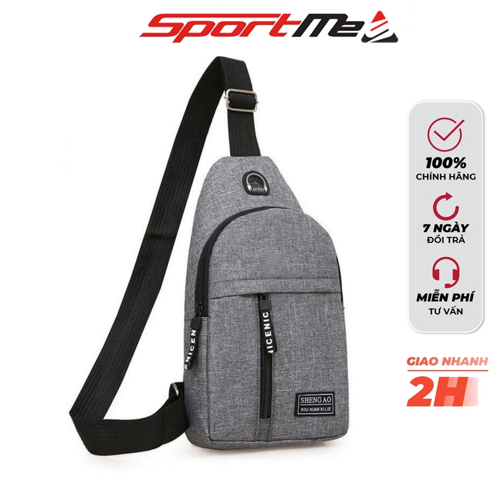 Túi Đeo Chéo Nam Vải Canvas, Túi Đeo Ngực Nam Phong Cách Hàn Quốc Sportme