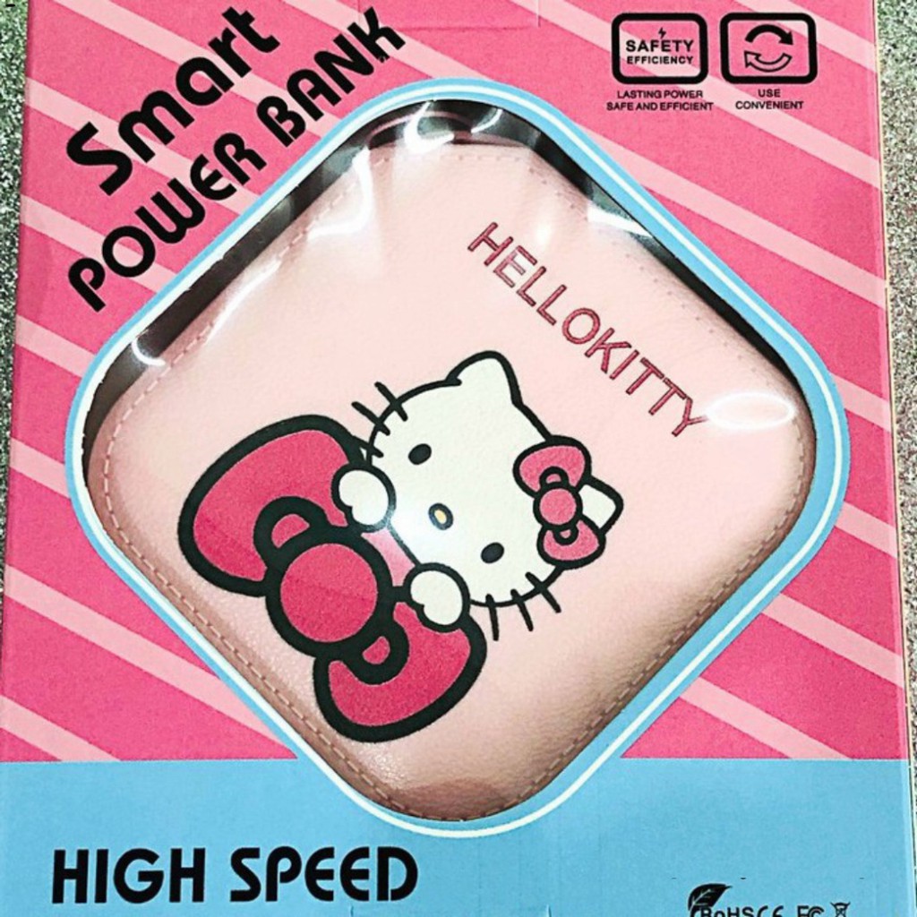 SẠC dự phòng MẶT MÈO HELLO KITTY cute-sạc phòng ngừa đô rê mon hình thú dễ thương