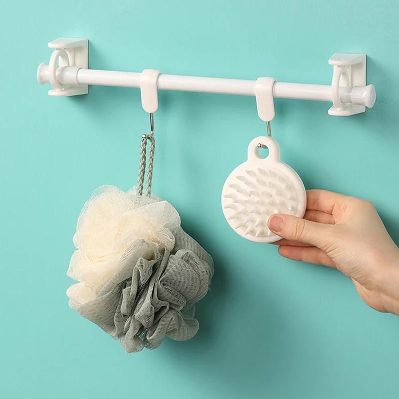 Set 2 Giá Đỡ 360 Độ Tự Dính Không Cần Đục Lỗ Dùng Treo Thanh Treo Khăn Tắm