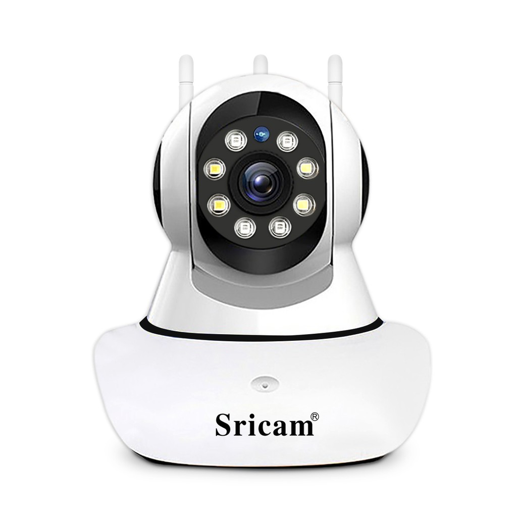 Camera IP Wifi SriHome SP029 3 Râu 2MP FullHD 1080P, Có màu ban đêm, Xoay 355 độ (Trắng) - 4 phân loại tùy chọn - Phụ Ki