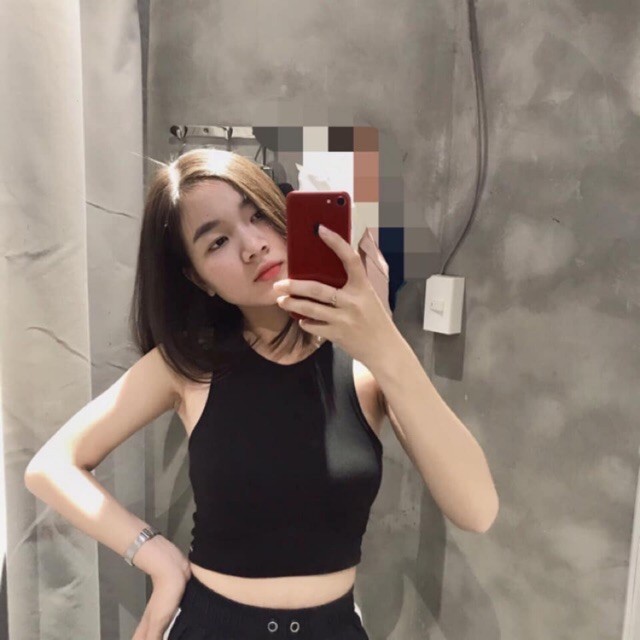 Áo Croptop ba lỗ ngược chất mềm mịn Bán Sỉ Shop