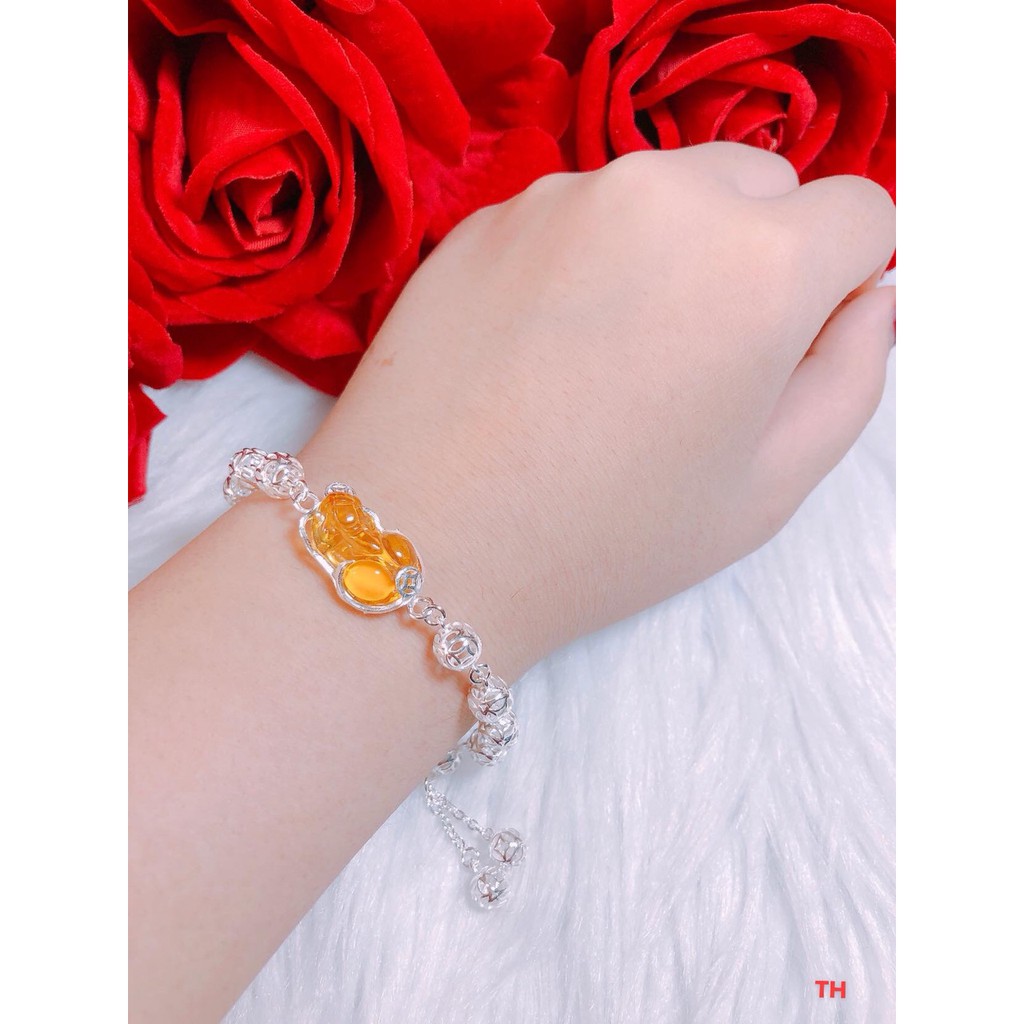 LẮC TAY NỮ BẠC TA MẶT NGHÊ THÂN KIM TIỀN