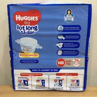 Tã dán sơ sinh Huggies NB74