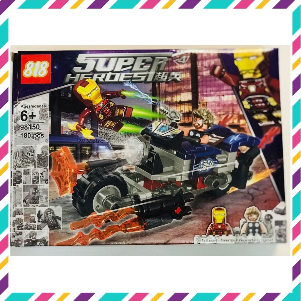 Đồ chơi xếp hình marvel, đồ chơi lắp ráp avengers, đồ chơi siêu anh hùng mẫu mới 180pcs ~ 200pcs