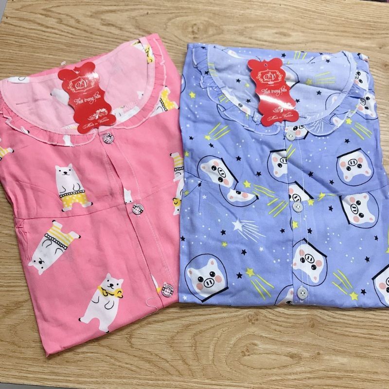 ( Chọn Màu ) Bộ Lanh Lụa Bầu Và Sau Sinh Cài Khuy Giữa Có Chun Chỉnh Bụng Cho Mẹ 45-75kg