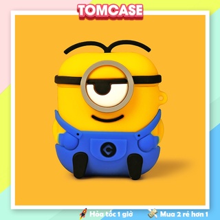 Case Vỏ Ốp Airpod 2/pro/3/1, bảo vệ hộp đựng tai nghe bluetooth Airpods 2/pro, hình Minions cute - TOM CASE