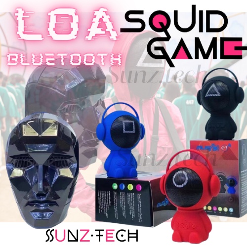 Loa Bluetooth mini SQUID GAME hình con mực siêu hót, loa mini siêu dễ thương cầm tay nhỏ gọn, tiện lợi sử dụng