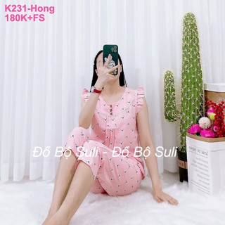 Đồ mặc nhà lụa mango 9 tấc cao cấp họa tiết hoa lá - bền, đẹp, dễ thương
