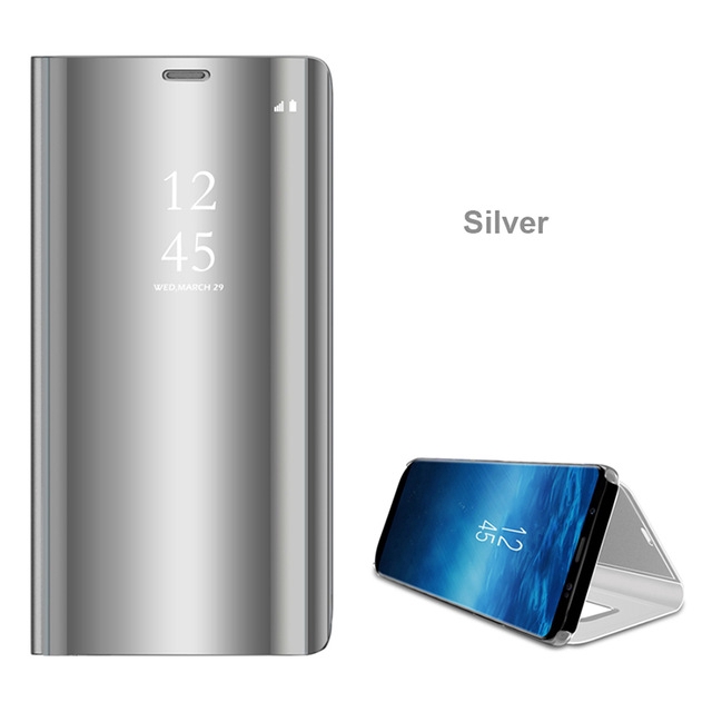 Bao da điện thoại nắp lật gương thông minh dành cho Samsung Galaxy A01 A71 A51 A81 S10 Lite M30s A90 5G