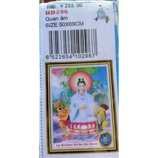 Tranh đính đá Phật quan âm HD296