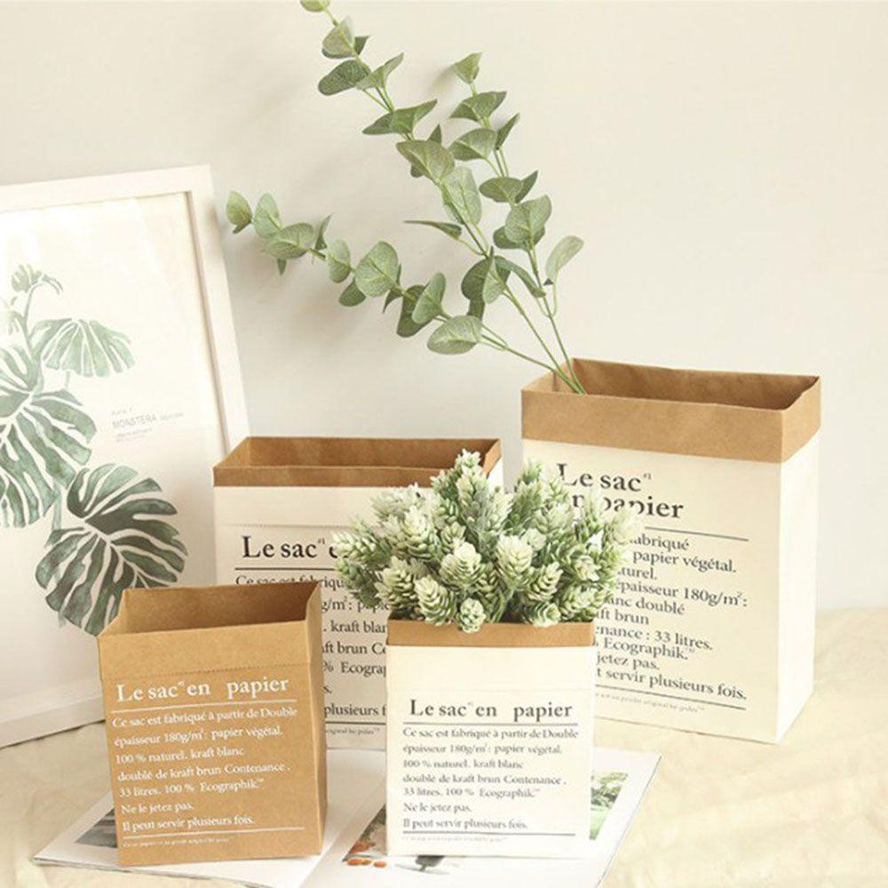 Giỏ Giấy Kraft Hai Tầng Đựng Cây Cảnh / Đồ Chơi Cho Bé