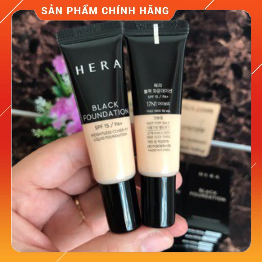 [Siêu phẩm mới] Tuýp kem nền siêu che khuyết điểm đẹp ko tỳ vết Hera Black Foundation 10ml