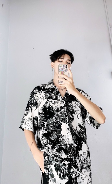 Áo Sơ mi Nam Loang cộc tay HQ Hoạ tiết Siêu Hot Tiktok | BigBuy360 - bigbuy360.vn