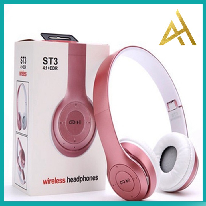 Tai Nghe Nhạc Headphone Bluetooth Chụp Tai Không Dây Có Micro ST3 - Tai Nghe Điện Thoại Blutooth Mini