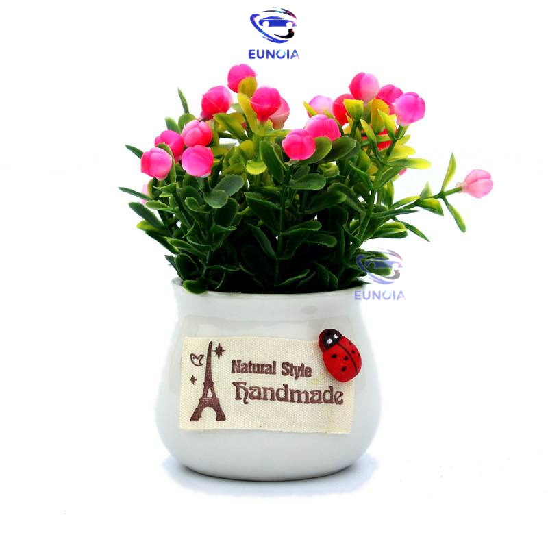Chậu Cây - Lọ Hoa May Mắn Mini Trang Trí Taplo Ô Tô, Bàn Làm Việc