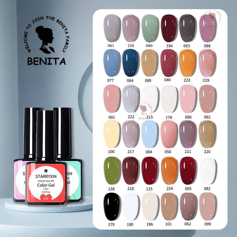 Sơn móng tay gel thạch UV nhiều màu sắc lấp lánh Màu Đỏ / Xanh Dương / Hồng / Màu đỏ tía