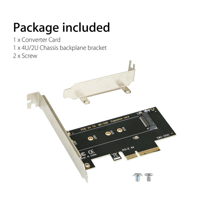 M.2 Nvme Ssd Ngff To Pcie 3.0 X4/X8/X16 Adapter Pcie To M2 Expansion Card M Key Interface Card Full Speed