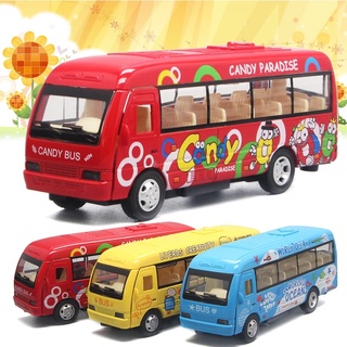 Mô Hình Xe Bus 1 Tầng Kaiwei 1801 Dài 16.5cm Có Trớn Đèn Âm thanh