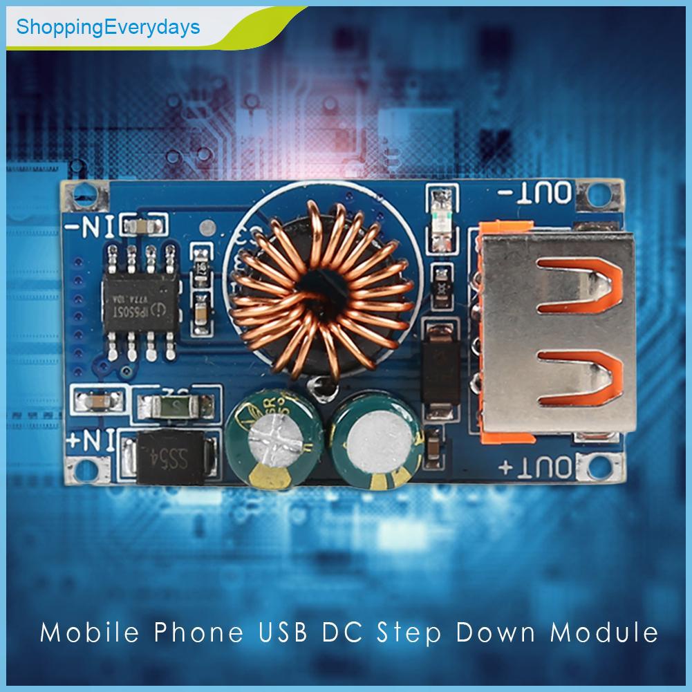 （ShoppingEverydays） Mobile Phone USB DC Step Down Module 12V 24V to QC3.0 Fast Charging Board
