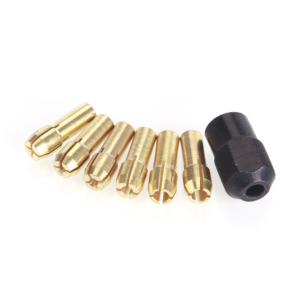 7 mũi khoan Brass Collet &amp; Dremel Check M8* 0.75 làm gỗ