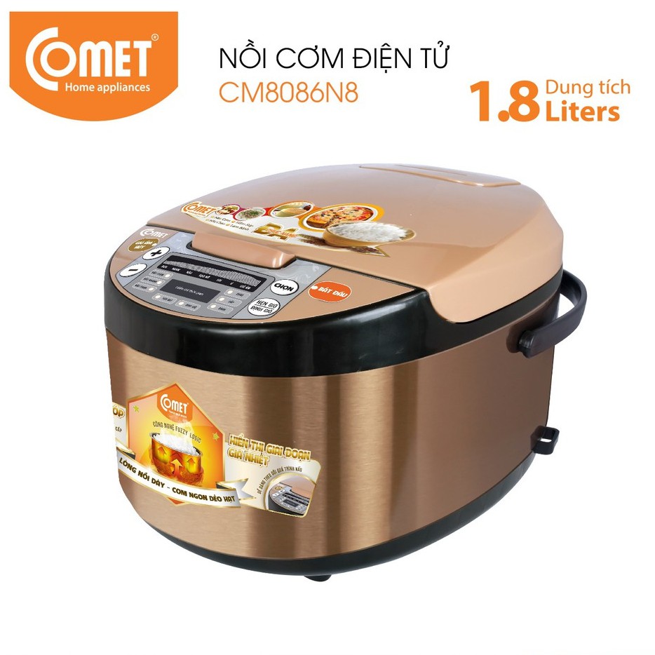 Nồi cơm điện tử dung tích 1.8L Comet CM8086N8 | BigBuy360 - bigbuy360.vn