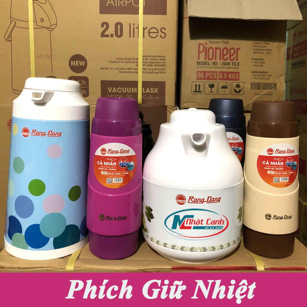 Bình Giữ Nhiệt 450ml Cao Cấp Rạng Đông - Phích giữ nhiệt pha trà Inox