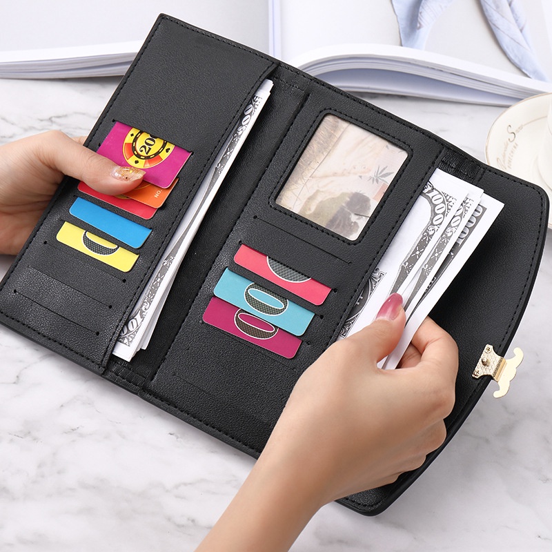 Ví Da Cầm Tay Dáng Dài Thời Trang Hàn Quốc Cho Nữ
