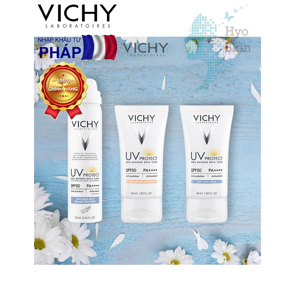 [CHÍNH HÃNG] Xịt Chống Nắng Chống Ô Nhiễm VICHY UV PROTECT SKIN DEFENSE DAILY CARE SPF50