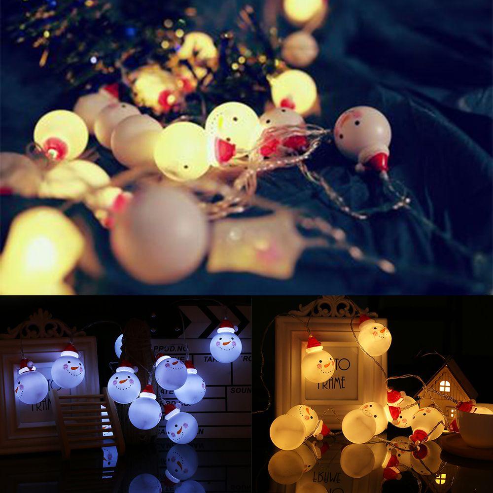 Dây Đèn LED 10 Bóng Hình Người Tuyết Trang Trí Giáng Sinh