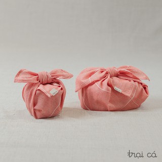 Khăn gói quà kiểu nhật chất vải linen kích thước 37x40cm dùng làm khăn tay khăn mùi xoa khăn buộc cổ