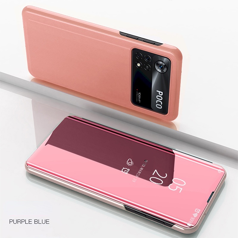 Ốp Điện Thoại Nắp Lật Tráng Gương Cho Xiaomi Poco X4 pro 5G PocoX4pro