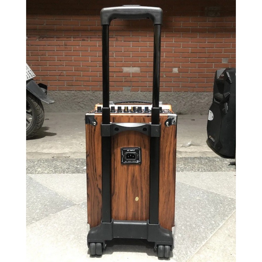 Loa kéo di động cao cấp Mitsunal M8 có Mic DelayNhại , Mic Tress, Mic Bass - Kèm theo 2 mic không dây