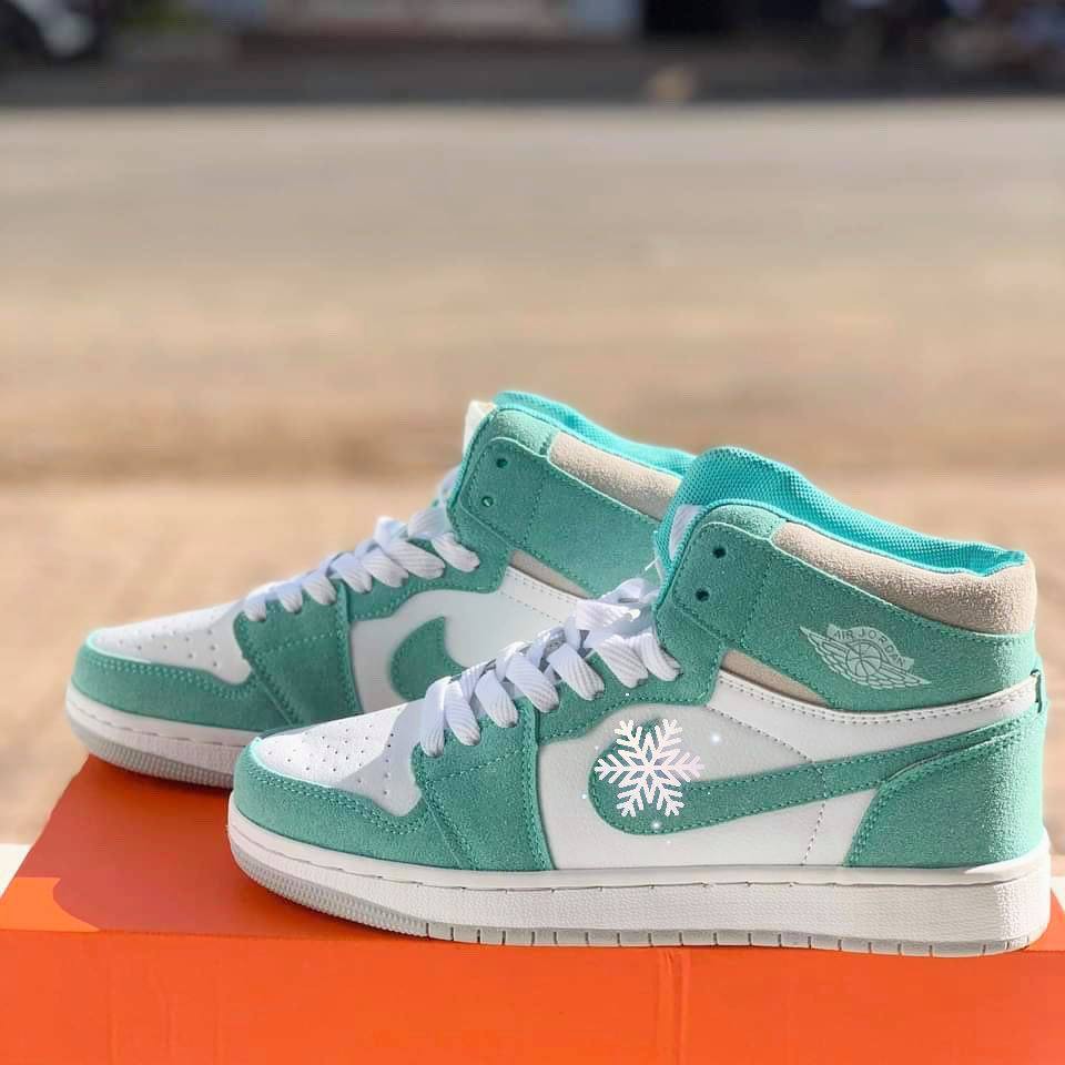 Giày Sneaker JD 1 Cổ Cao Xanh Ngọc bản cực đẹp [HÌNH THẬT + FREESHIP] - Gin Store (Gin Store V) | BigBuy360 - bigbuy360.vn