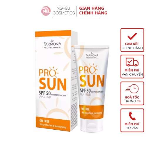 Kem Chống Nắng Kiềm Dầu Giảm Mụn Farmona Pro Sun Oil Free SPF50+
