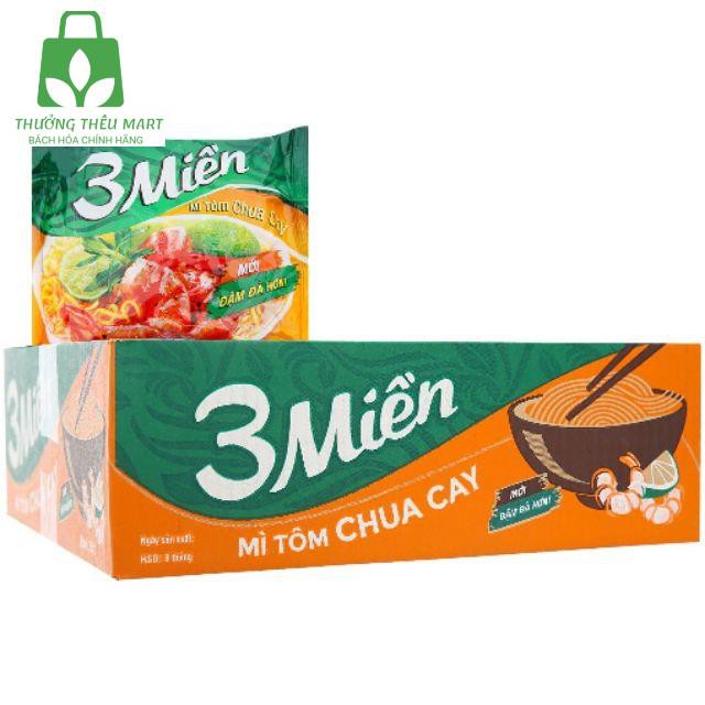 Mì 3 miền tôm chua cay thùng 30 gói x 65g