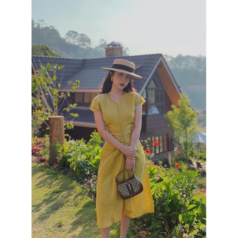 Dulcie Dress váy đũi nhún eo đuôi cá | BigBuy360 - bigbuy360.vn