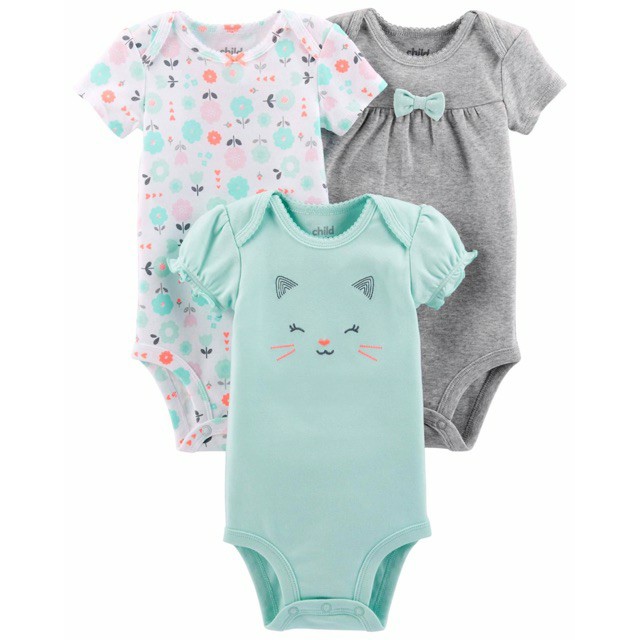 [Mã FASHIONT4FA2 giảm 10K đơn 50K] Bodysuit xuất xịn cho bé gái 3-24M