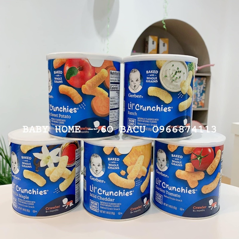 Bánh ăn dặm Gerber lùn cho bé 8+
