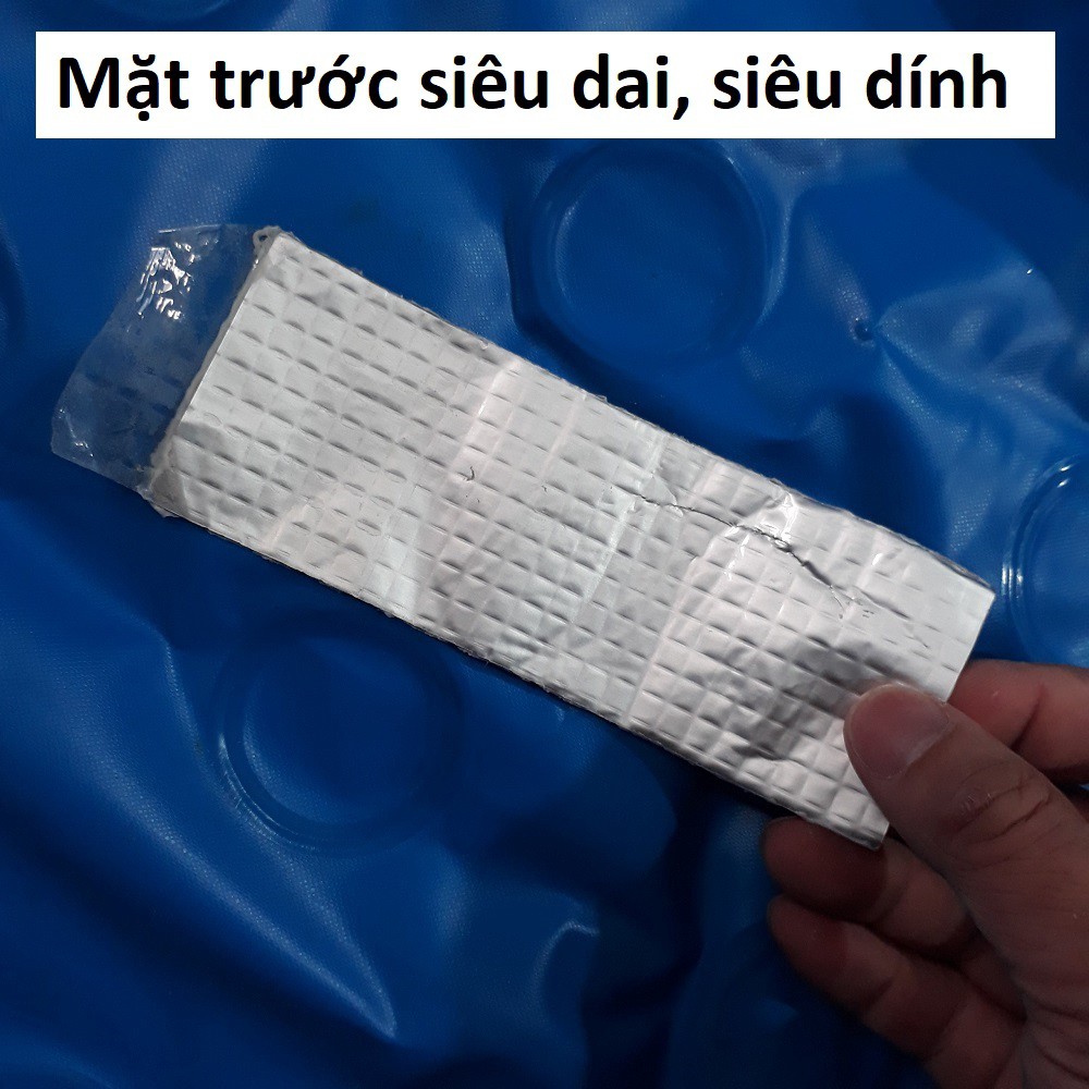 Combo 3 miếng Vá Dán bể phao hồ bơi bơm hơi siêu dính chịu nước cỡ 5x10cm