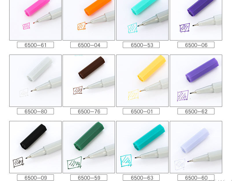 NIKKI Bút mực gel siêu mịn 0.4mm 26 màu tùy chọn