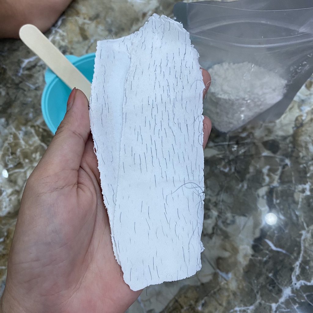 [Sáp vụn nấu siêu nhanh]  100G Sáp wax lông cao cấp siêu bám lông Tặng que gỗ