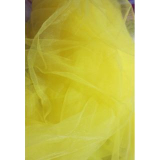 Vải lưới tutu vàng chanh tươi