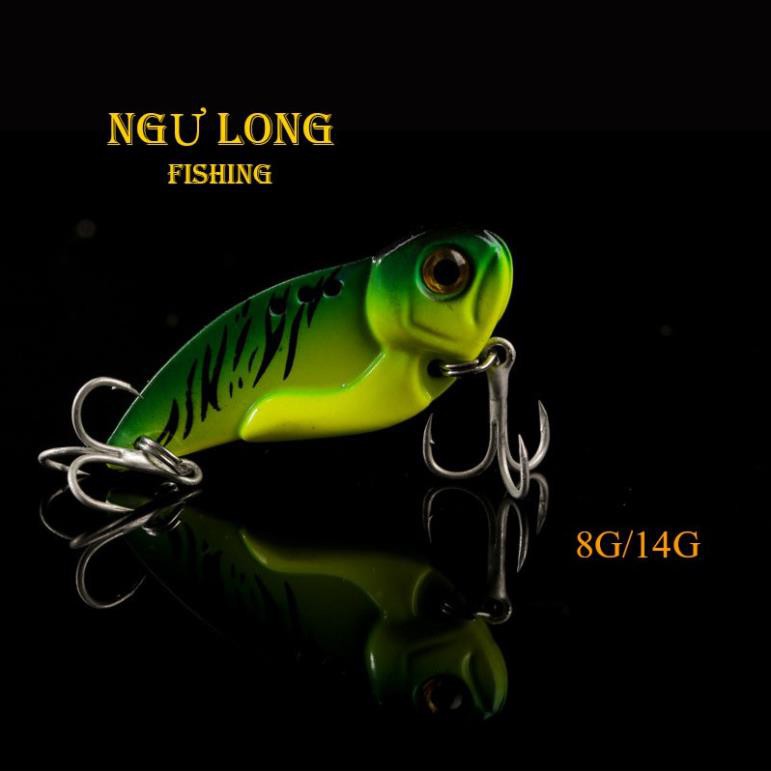 Mồi câu cá sắt Funny VIB lure câu cá lóc, trê, nheo 8g, 14g - mồi câu lure siêu nhạy 2 lưỡi BKK