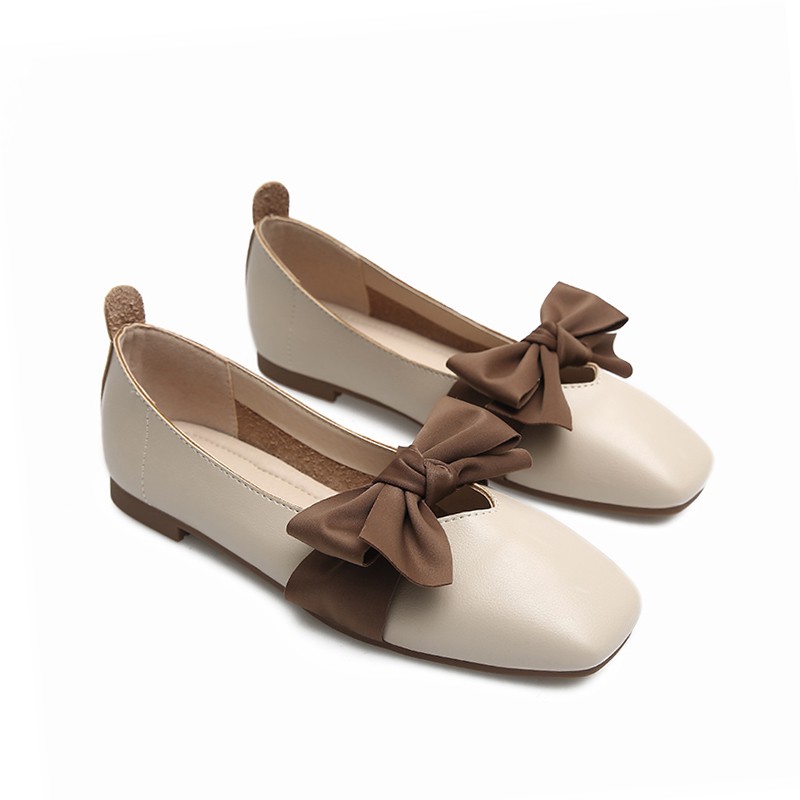[VLANI] Giày búp bê nơ lụa mũi tròn | BigBuy360 - bigbuy360.vn