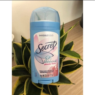 Lăn  Khử Mùi Dạng Sáp SECRECT INVISIBLE SOLID PH balanced power fresh 73g của Mỹ
